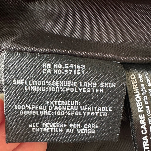 Cole Haan Women's Wing Collar Leather Coat Black $450 msrp - Picture 11 of 15